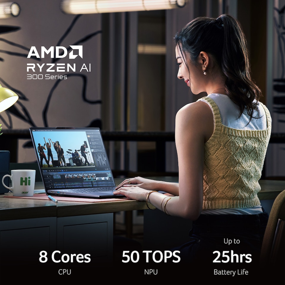 image 1 of Acer Swift Go 14 AI AMD SFG14-64-R63R AMD Ryzen AI 7 350 16GB RAM 1TB SSD Windows11 H