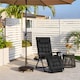 image 2 of Yaheetech 65.5 cm W Zero Gravity Recliner with foam-padded Mattress-Black | Black | Black | One Size