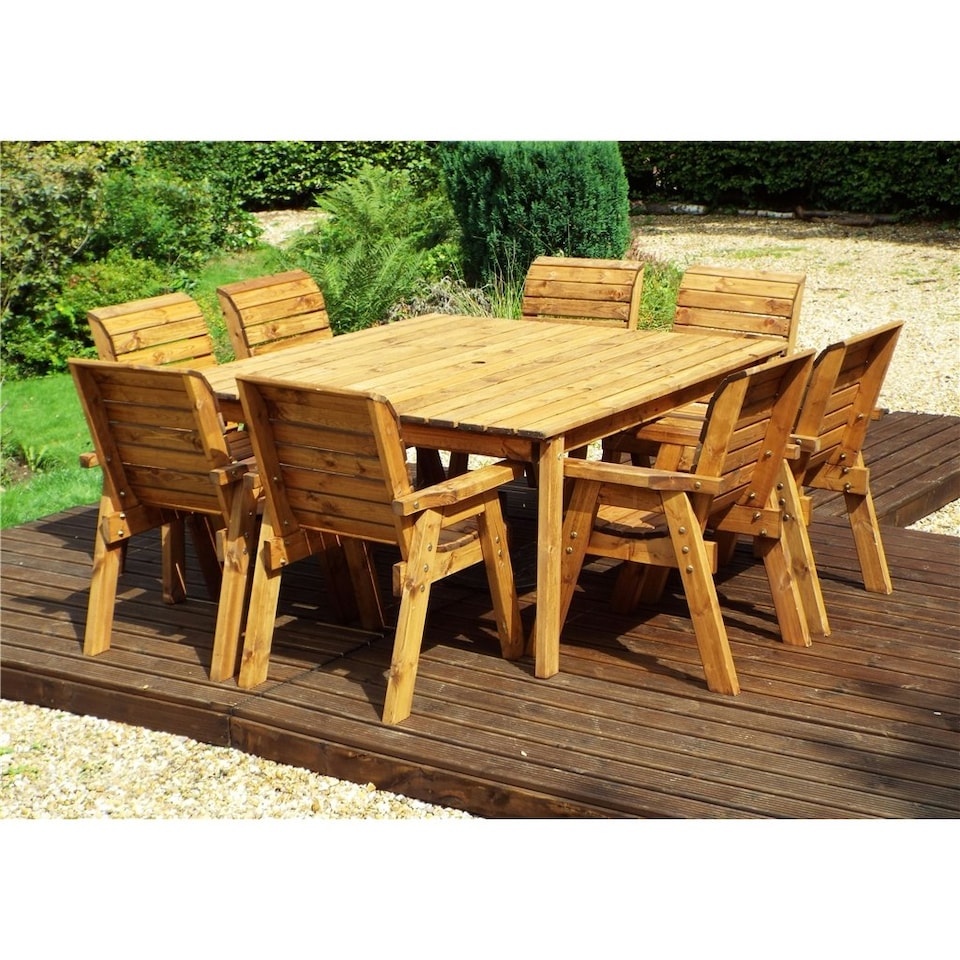 image 1 of Traditional Eight Seater Table Set with 8 Chairs