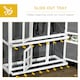 image 5 of PawHut Rabbit Hutch, Guinea Pig Cage with Wheels & Slide-out Trays, Grey