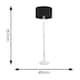 image 3 of ValueLights Victoria White Wood Floor Lamp Black Shade | White | Black