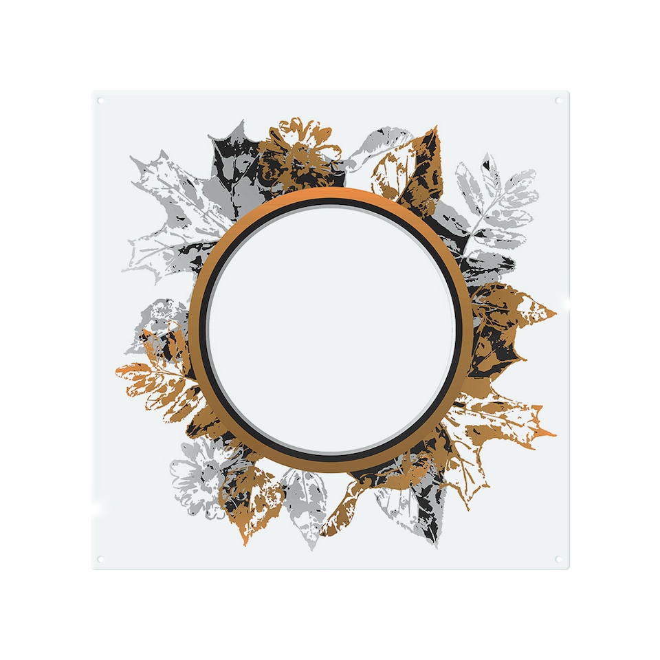 image 1 of Paint Print Autumn Decoration Splash Back | White