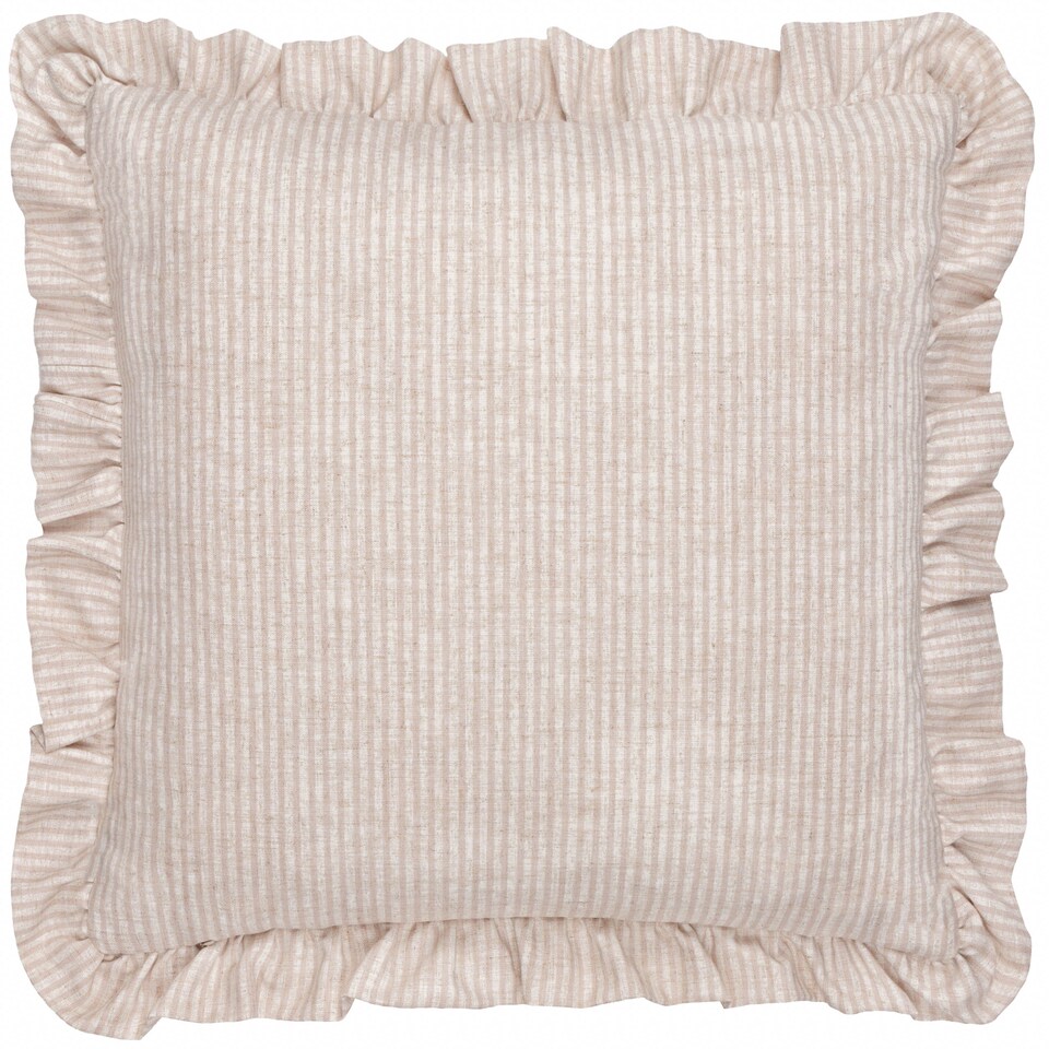 image 1 of Wylder Martha Floral Embroidered Ruffle Cushion