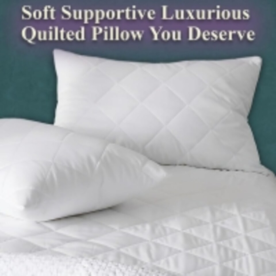image 1 of Nod Off Quilted Bed Pillows Pack of 2, Luxury Hotel Quality Down Alternative Pillow Set
