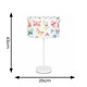 image 3 of ValueLights Charlie White Stem Table Lamp Butterfly Shade & Bulb Multi