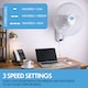 image 5 of Premier 18 inches Wall Fan with Remote 3 Speeds Oscillation 7.5hr Timer Adj. Head
