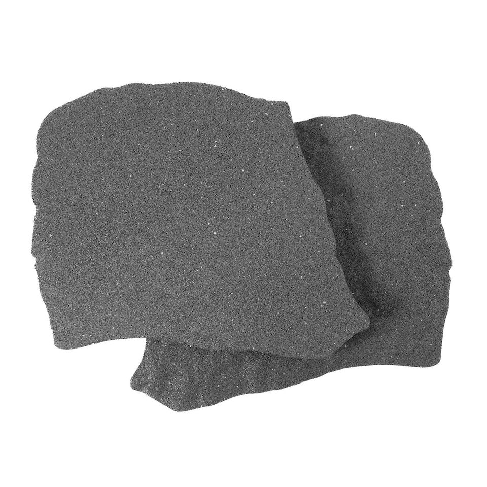 image 1 of Nicoman Natural Stepping Stone Rubber Garden Decoration Grey - Pack of 2 | Grey | Grey | Pack of 2