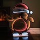 image 1 of 60cm Light up Robin in Santa Hat Christmas Infinity Decoration with LEDs