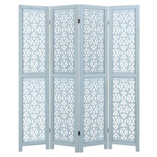 COSTWAY 4-Panel Wooden Room Divider 165cm Folding Privacy Screen