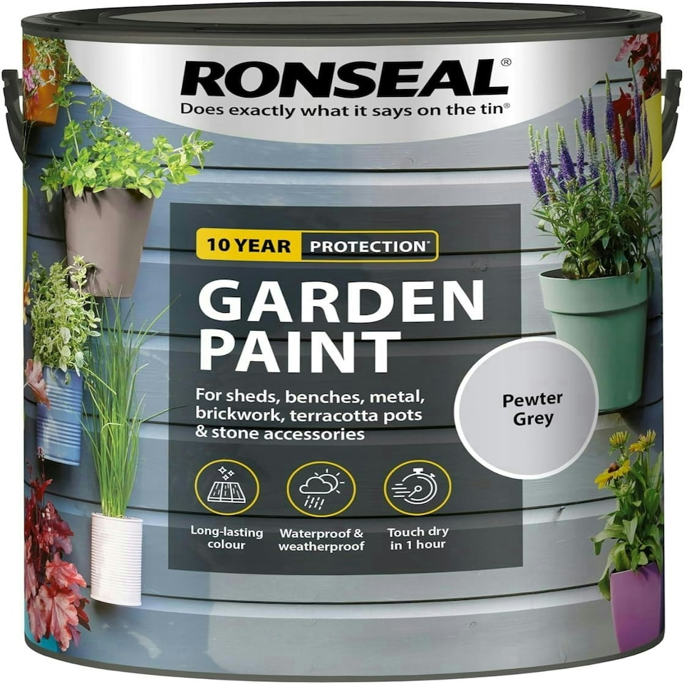 image 1 of Ronseal Garden Paint 5L Pewter Grey