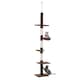 image 1 of PawHut Floor to Ceiling Cat Tree 5-Tier Climbing Tower Scratching Post Brown