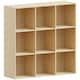 image 1 of Vida Designs Durham 3x3 Cube Storage Bookcase Display Unit, Oak