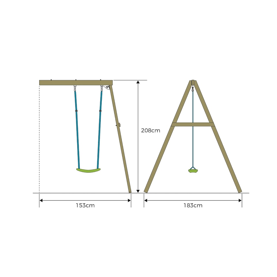 image 1 of TP Castlewood Single Wooden Swing Arm - FSC certified