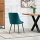 image 5 of Morandi Velvet Dining Chairs - Set of 2 - Teal