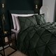 image 3 of OHS Pinch Pleat Diamond Pintuck Duvet Cover and Pillowcase Bedding Set, King - Forest Green