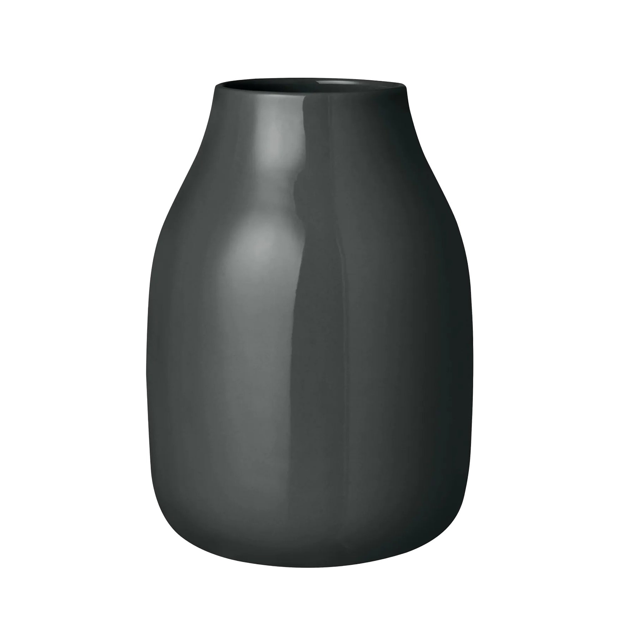 Blomus COLORA Vase Size L - Peat Shiny in Dark Grey