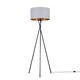 image 1 of ValueLights Camden Black Tripod Floor Lamp Grey & Gold Shade & Bulb | Gold