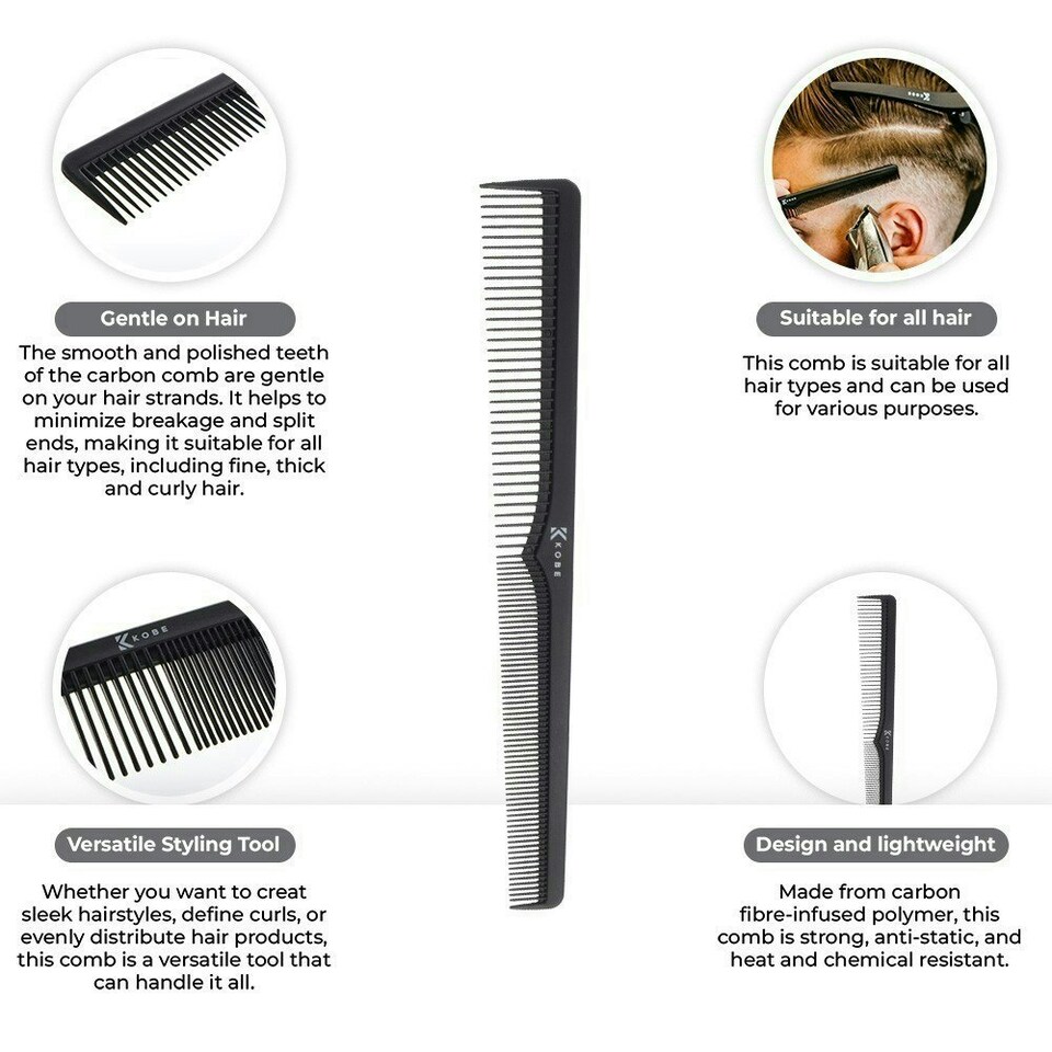image 1 of Kobe Carbon Tapered Cutting Comb