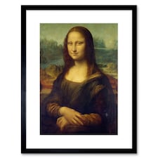 Leonardo Da Vinci Mona Lisa La Gioconda Painting 9x7" Black Framed Wall Art Print