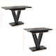image 3 of Marble Extendable Dining Table Black Marble Effect Small Kitchen Table 120 -160cm - Cari