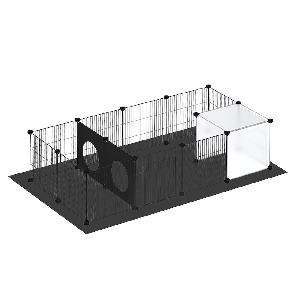 image 1 of Skylos Pet Pen 16 Panel Puppy Rabbit Kitten Playpen Indoor Enclosure Run Cage