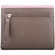 image 2 of Soft Leather Bi-Fold Slim  Coin / Credit Card Holder / Purse Pink | Taupe/Rose