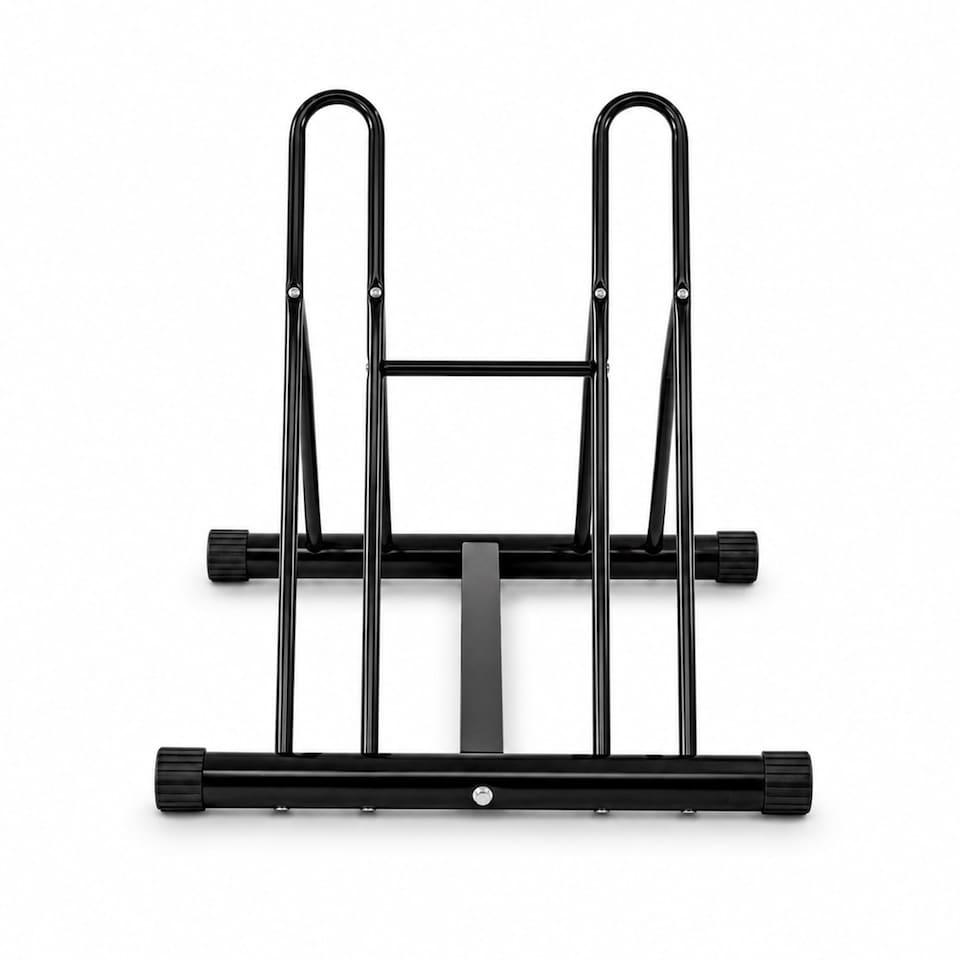 image 1 of Double Heavy Duty Bike Bicycle Floor Parking Stand Holder Storage Rack