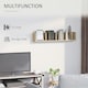 image 4 of HOMCOM Wooden Wall-Mounted Storage Media Display Shelf Center Rack, Natural
