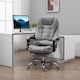 image 2 of Vinsetto Office Chair with 6 Point Massage and Back Heat, Microfiber Desk Chair with Footrest Adjustable Height and Swivel Wheels, Back Reclining, Grey