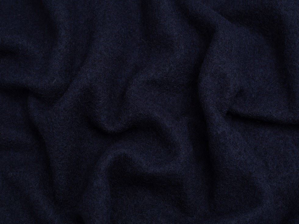 Minerva Core Range Navy 100% Pure Boiled Wool Coating Fabric for Dressmaking, 140cm / 55" Wide - per metre