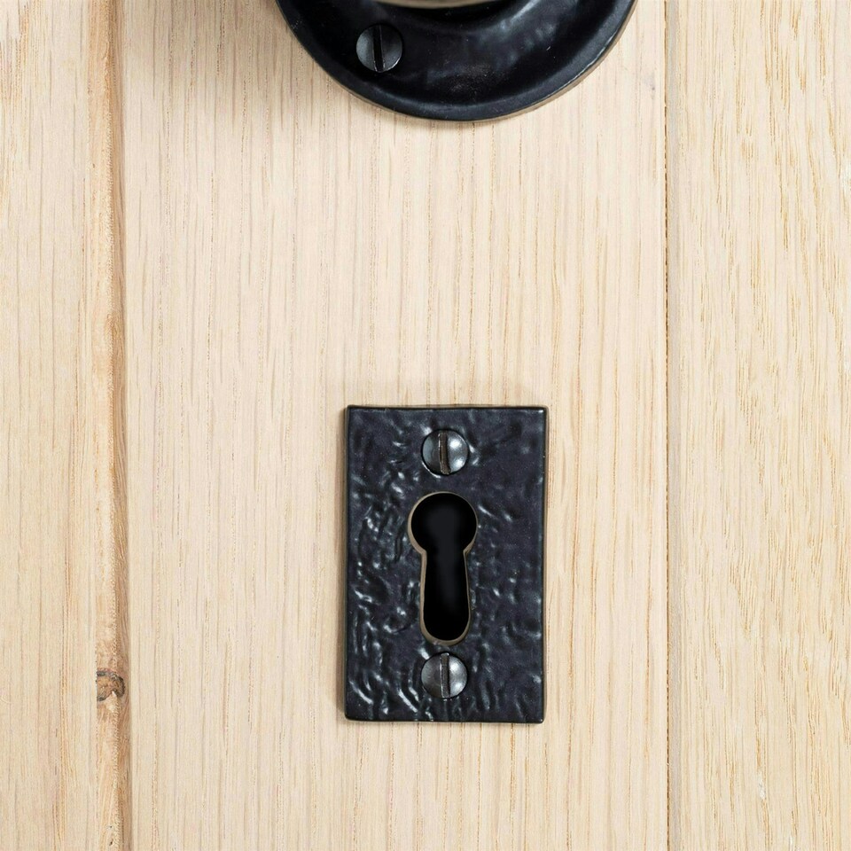 image 1 of Hammer & Tongs Rectangular Escutcheon Plate - W30mm x H50mm - Black