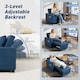 image 4 of HOMCOM 3-in-1 Single Sofa Bed, Convertible Sleeper Chair with Adjustable Backrest, Fabric Pull Out Chair Bed with Pillow, Side Pockets and Cup Holders for Living Room, Bedroom, Dark Blue | Blue