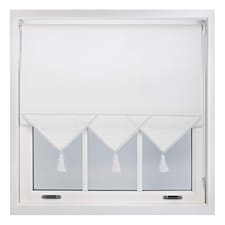 235cm Triangle Edge Sheer Linen Roller Blind | Metal Fittings