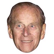 Duke of Edinburgh Prince Phillip Cardboard Face Mask