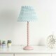 image 3 of ValueLights Riza Tapered Green Arrow Fabric Pleated Easy Fit Small Lamp Shade with LED Bulb