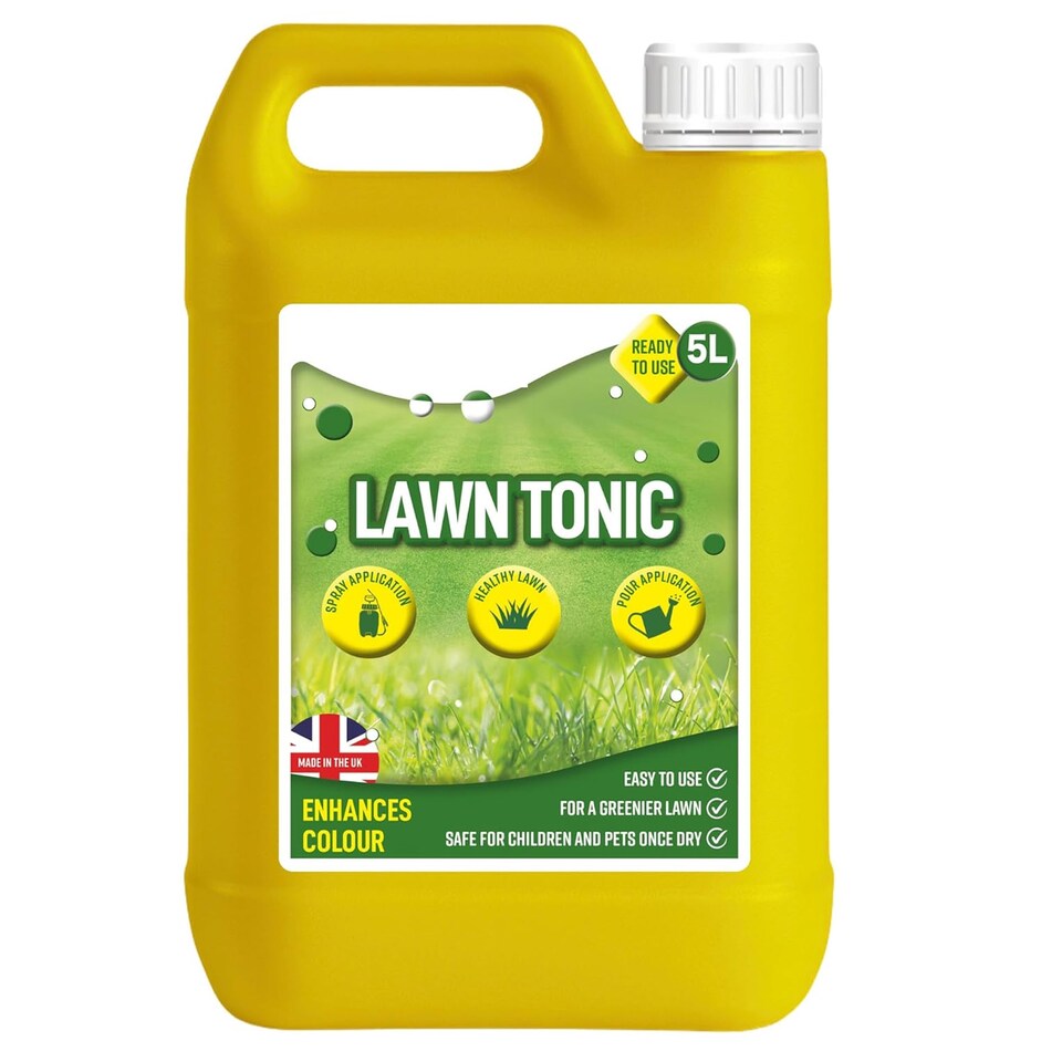 image 1 of 4 x 5 Litre Liquid Ready To Use Lawn Tonic Solution Strengthens Turf Against Wear & Tear