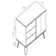 image 3 of Augusta Pine, Small Sideboard With 1 Door, 3 Drawers Brown