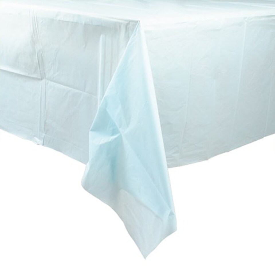 Powder Blue Economy Plastic Tablecover 1.83m x 1.37m