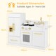 image 2 of COSTWAY Kids Play Kitchen Set Toddler Wooden Pretend Toy Kitchen Playset-White