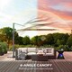 image 6 of Outsunny 3m Cantilever Parasol Solar Lights Power Bank Base Beige