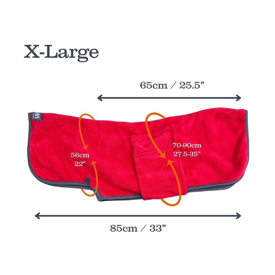 image 1 of Henry Wag X-Large Red Dog Drying Coat