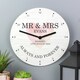 image 2 of Personalised Couples Wooden Clock