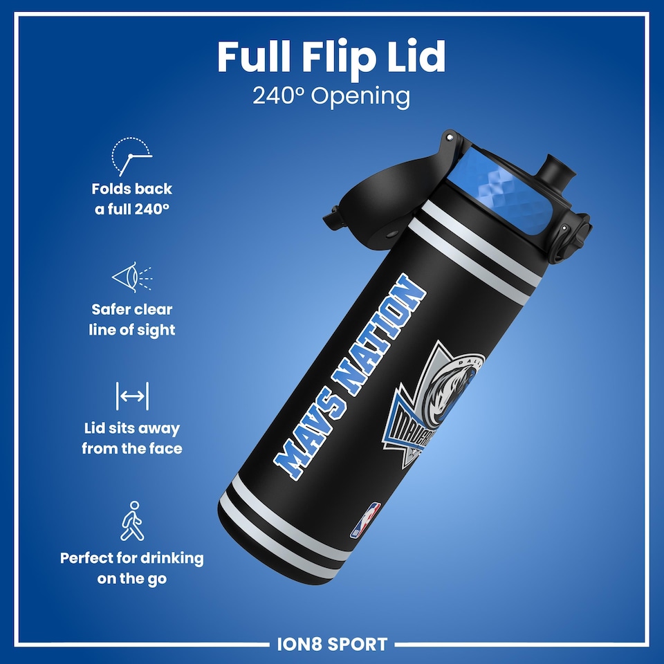 image 1 of NBA x Sport, Recyclon, 500ml (18oz) | Black | NBA Varsity Dallas Mavericks | One Size