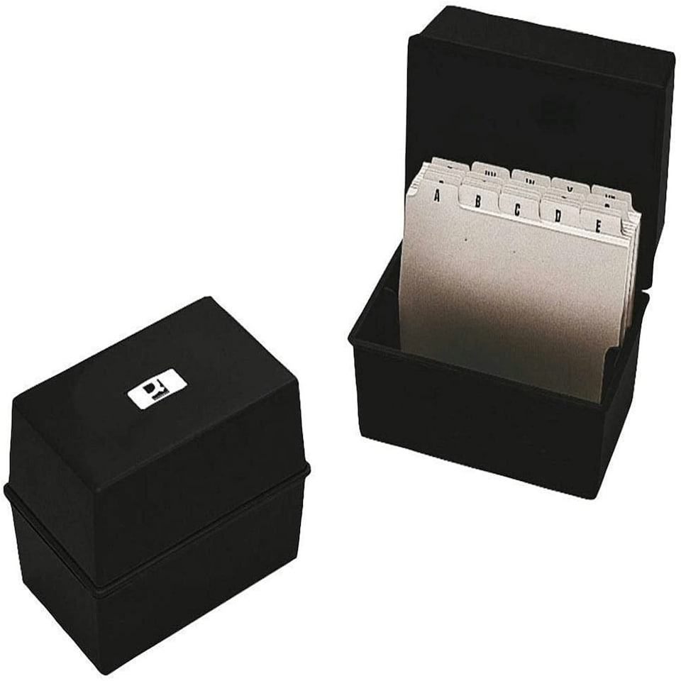 image 1 of Black Q-Connect Card Index Box 6x4" (152 x 102mm)