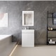 image 7 of AICA 600mm White Bathroom Vanity Unit With Basin Double Door Floor Standing Design Flat Packed