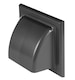 image 1 of 150mm Grey Vents Ventilation Grate Covering Return Flap ABS Outer Cover | Grey