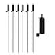 image 1 of Harbour Housewares Metal Garden Torches - Cylinder - Black - Pack of 6