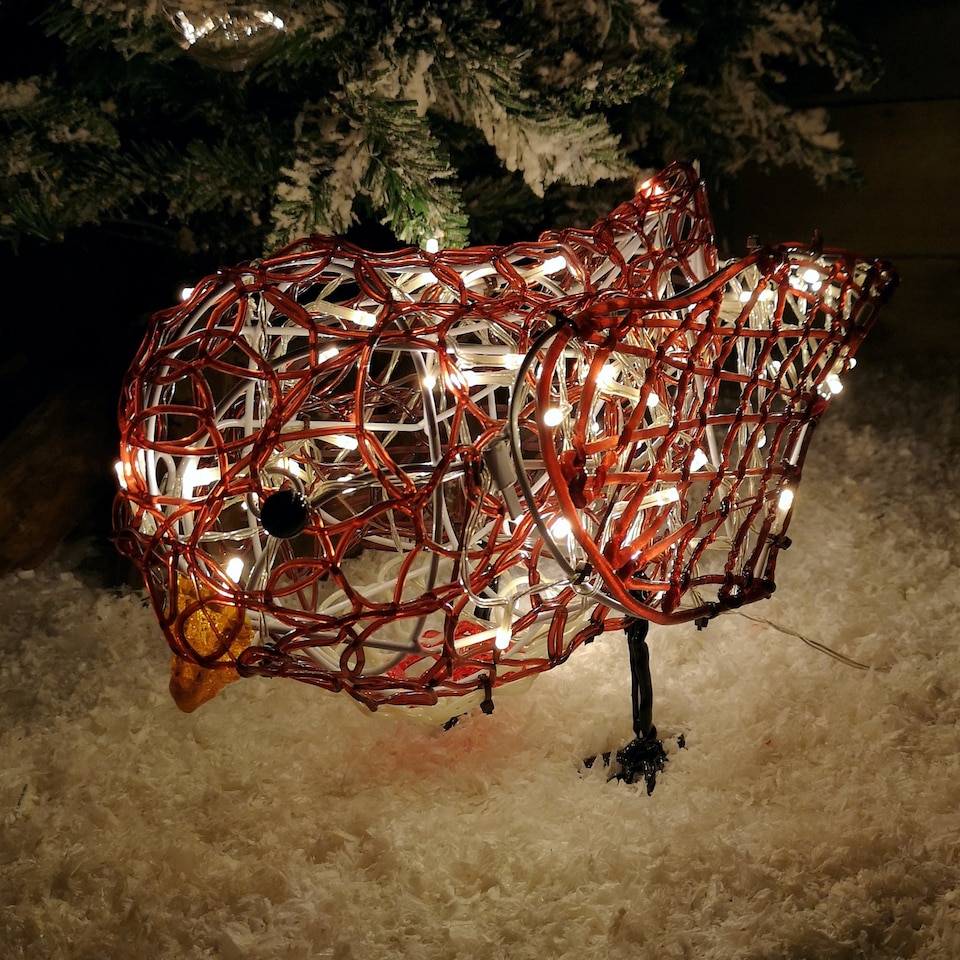 image 1 of 30cm Premier Soft Acrylic Outdoor Lit Christmas Robin with 60 Warm White LEDs
