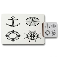 Nautical Icons (Placemat & Coaster Set)