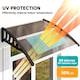 image 3 of Outsunny Door Canopy Outdoor Awning Rain Shelter for Window Porch, Brown | Brown